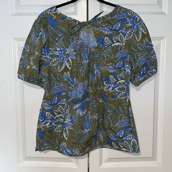 Talbots TIE BACK TOP - LIVELY FLORAL size medium - Picture 6 of 11